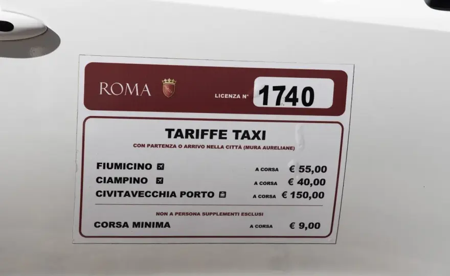 Taxi Fiumicino-Rome - Le vrai prix et comment l'éviter ?