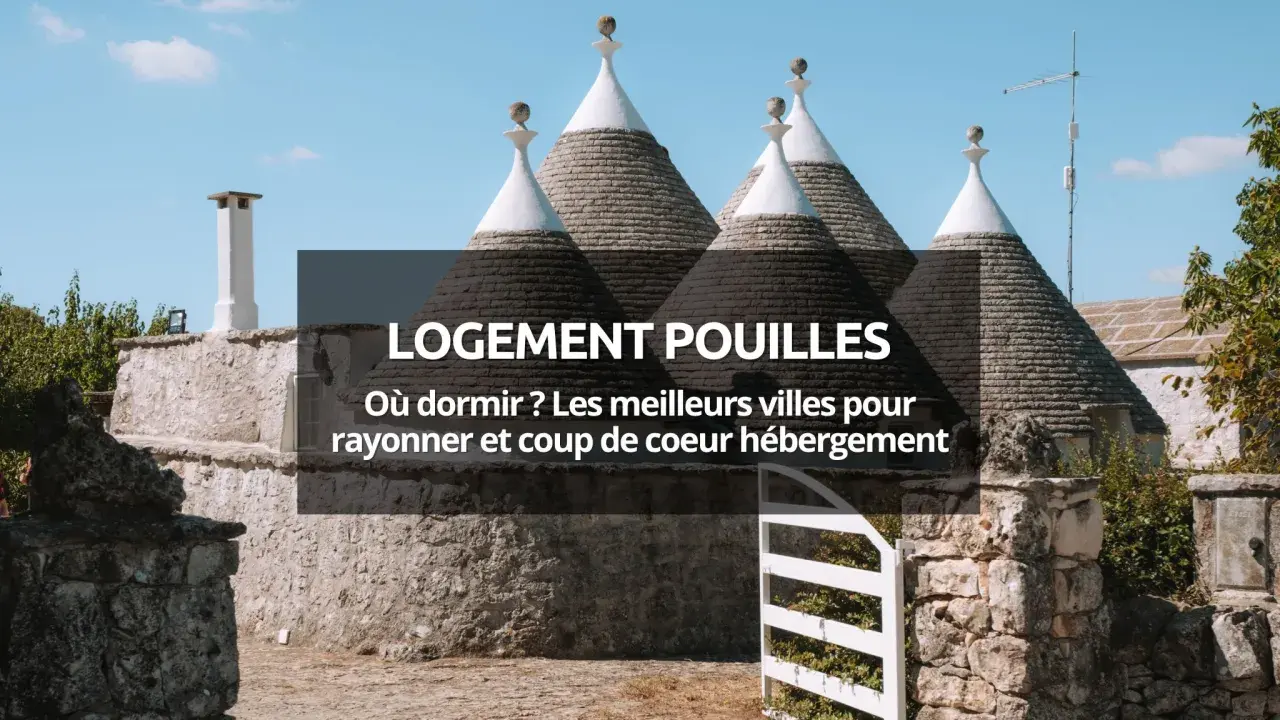 Des trulli emblématiques des Pouilles, parfaits pour un hébergement de rêve. Découvrez où dormir pour rayonner dans la région.